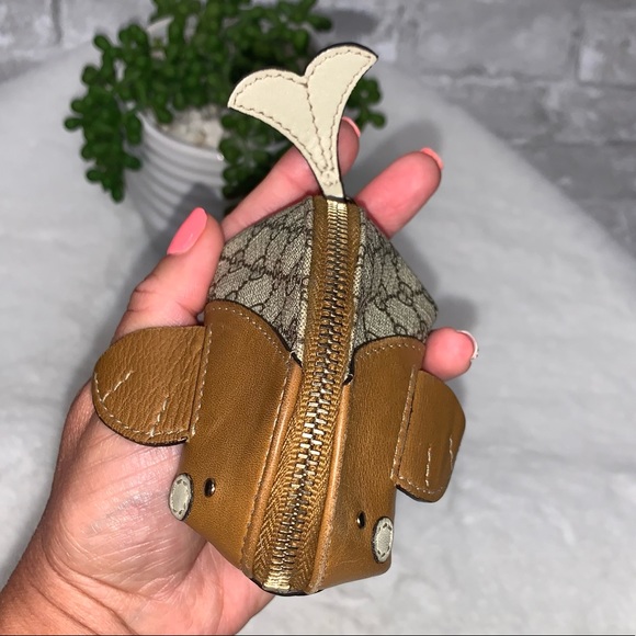 GUCCI Whale Coin Case Zoo Series Faux wristlet inc - Picture 6 of 16